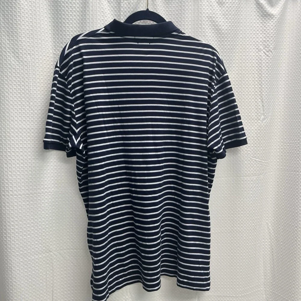 Polo Ralph Lauren Men’s Pima Cotton Blue & White Stripe Polo Shirt XL Flesh Pony